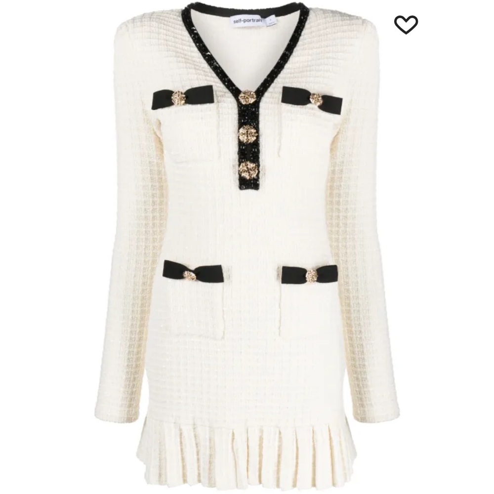 Self Portrait Waffle-knit Minidress